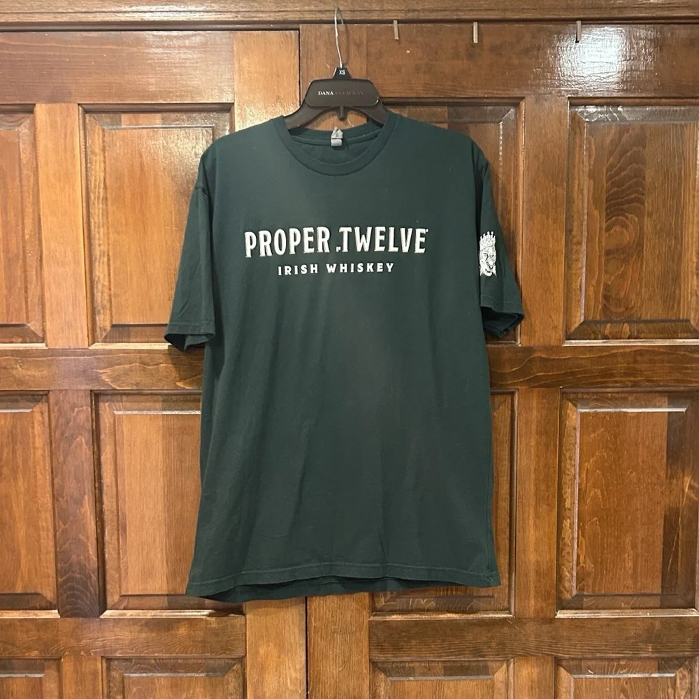 Proper No Twelve Irish Whiskey Green Short Sleeve T-Shirt Size XL - Picture 2 of 10